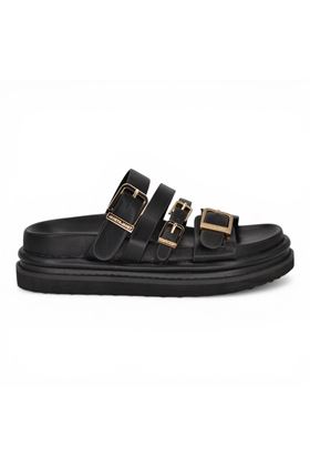 Ciabatta donna Janet & Janet in pelle colore nero. JANET & JANET | 693-732